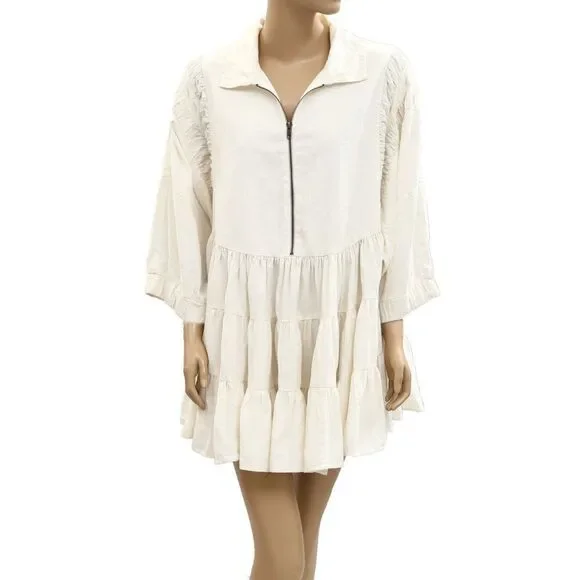 long sleeve dress zara Zara Dress: White Mini Dress for Bridal Shower main image 0